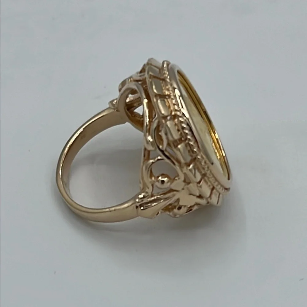 C146 1997 1/10 oz Yorkie .9999 Fine Gold Coin Ring – Set in Solid 14K sz 5.75 - Picture 3 of 12